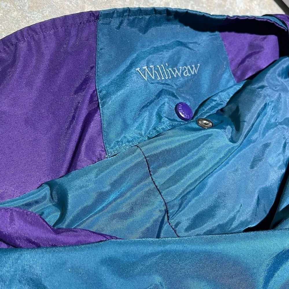 Columbia‎ Williwaw Vintage Ski Jacket XL Purple Green Y2K Colorblock 90s Coat